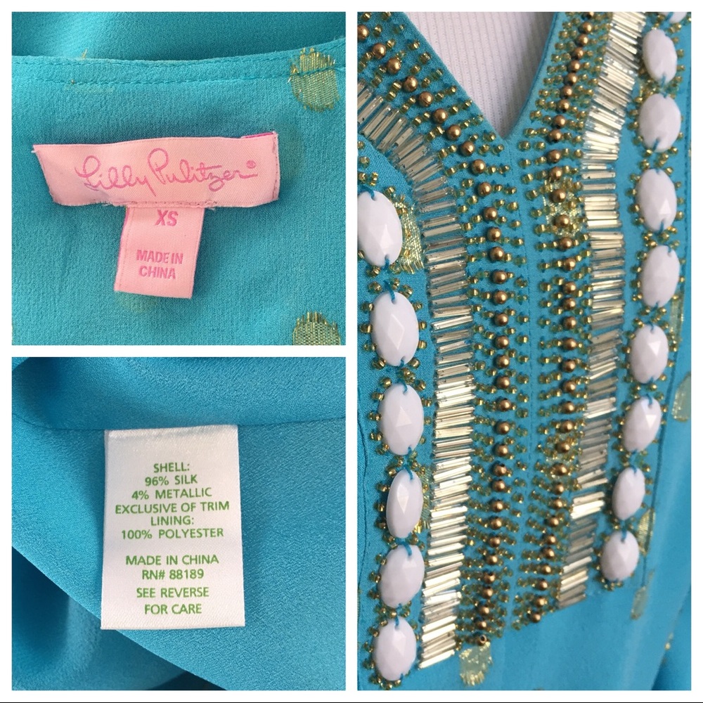 ✨HP✨ Lilly Pulitzer Wilda caftan pop the bubbly - Picture 6 of 7